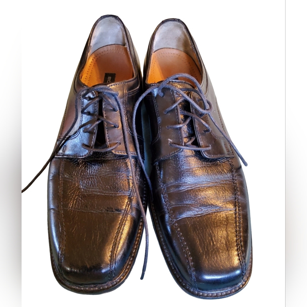 Men's Black Leather Dress Shoes